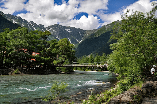 Kamikochi hiking trails in Japan
