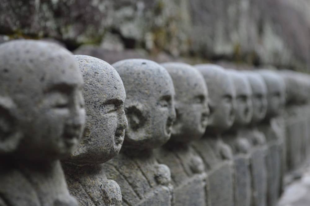 stone statues in Kamakura Japan