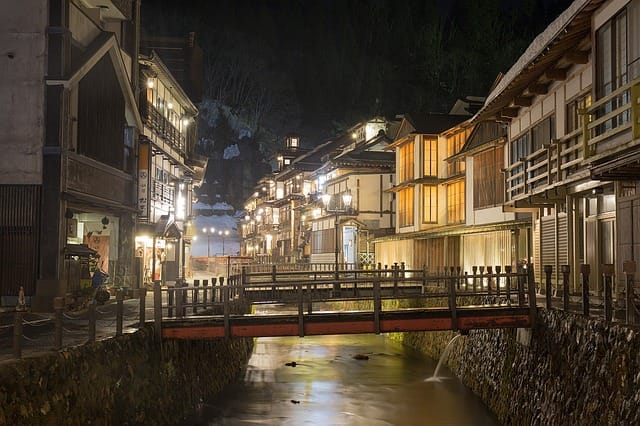 a beautiful onsen town in Japan