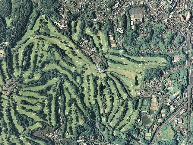 An aerial photograph