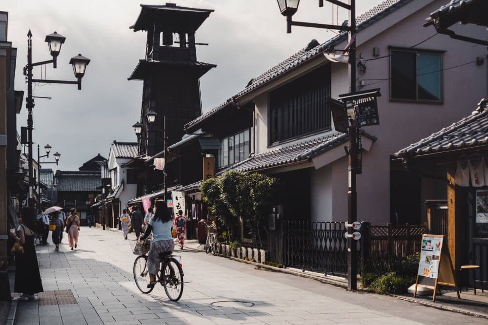 some cycling though a Saitama street