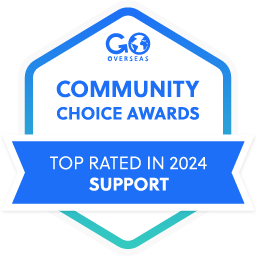 Go Overseas award badge for Support