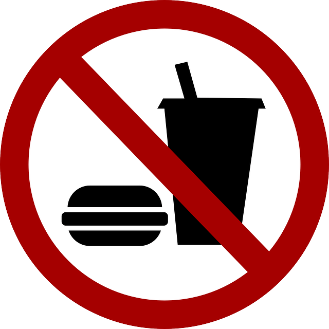 A no food or drink sign