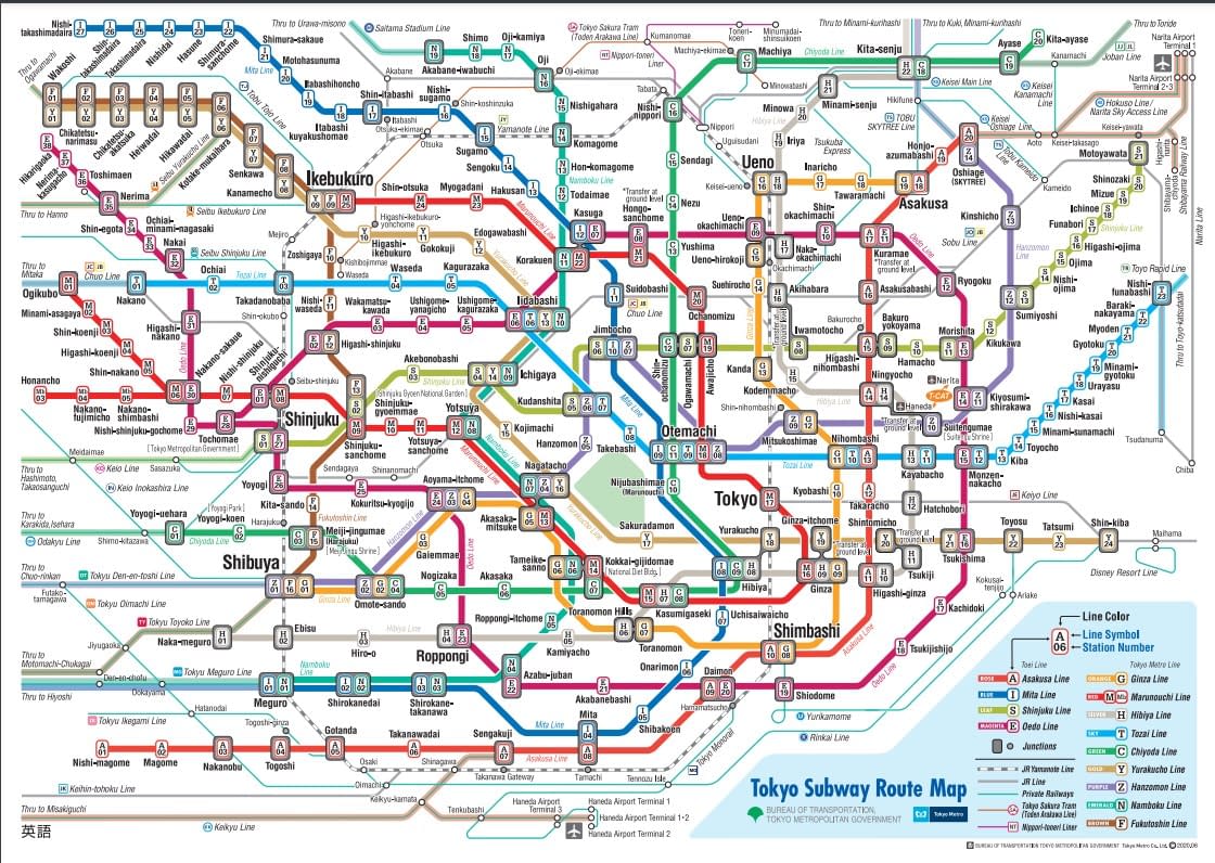 The Tokyo Subway Route Map