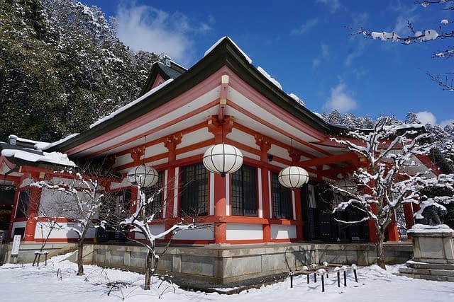 Kurama Temple in the snow