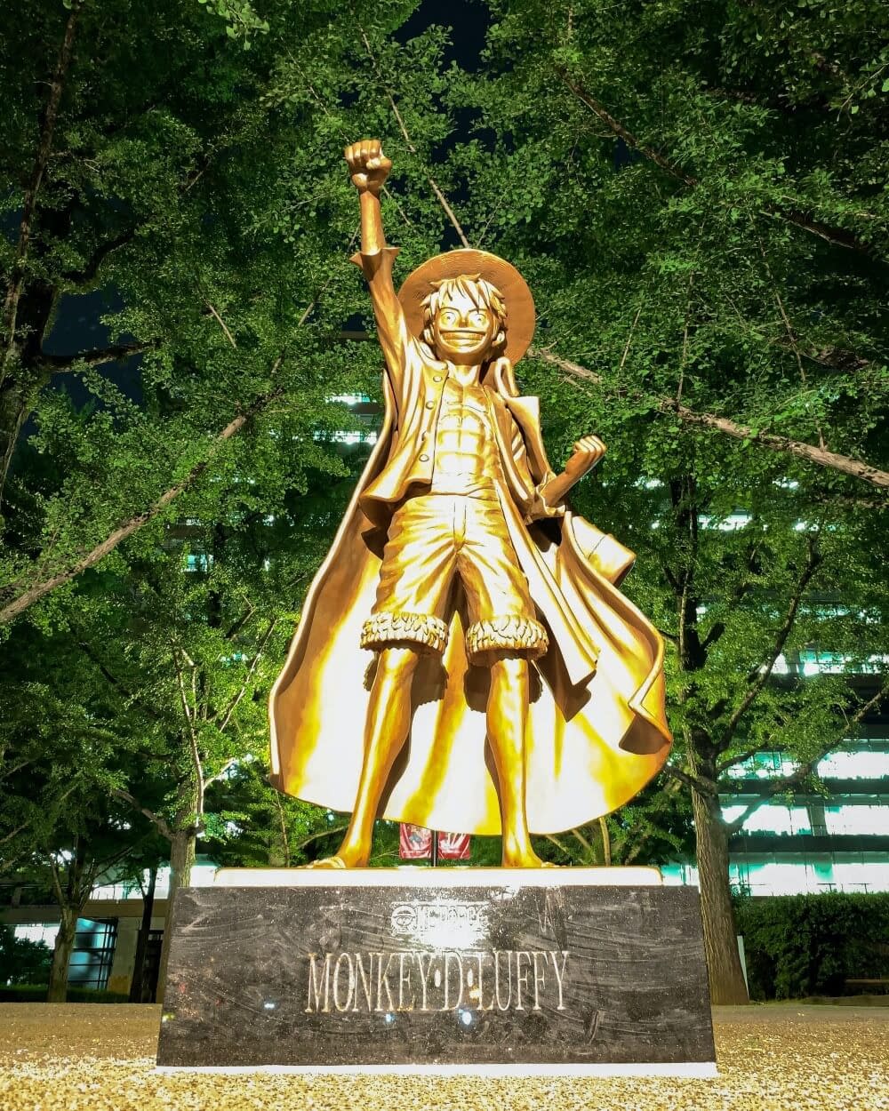a statue of Luffy from One Piece